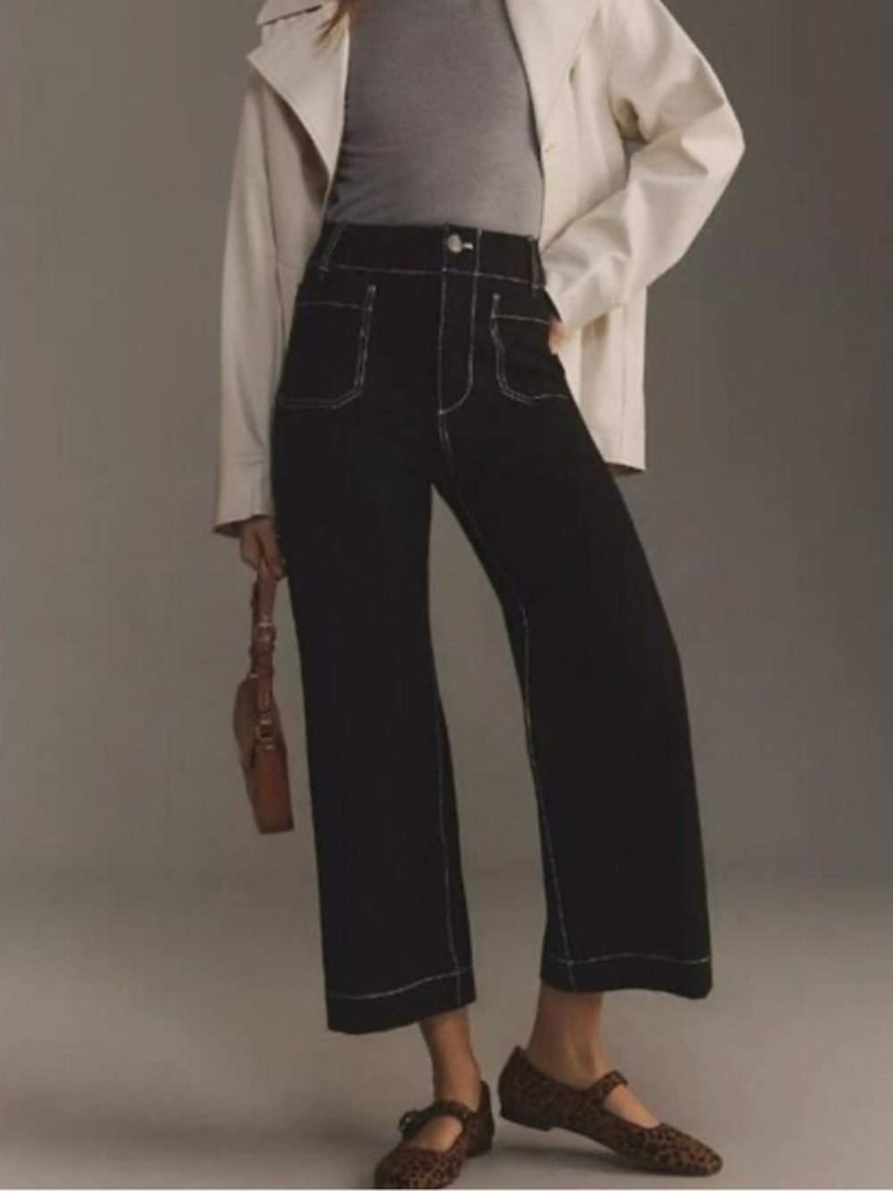 Anthropologie Maeve The Colette High Rise Wide-Leg Cropped Pants
